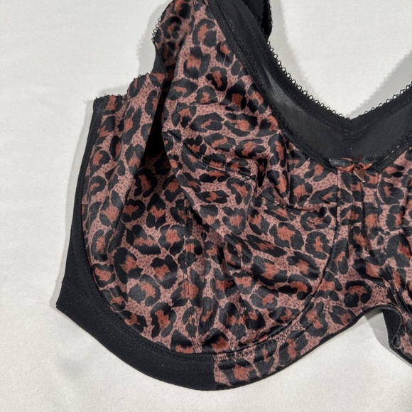 NWT $54 Goddess [ 36K US ] Kayla Full Figure Underwire Bra in Dark‎ Leopard - Picture 4 of 12